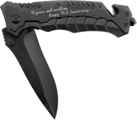 11th Anniversary Pocket Knife gift for Hunband, Happy 11th Anniversary Present for Him, Multifunctional Knife for 11th Anniversary, Happy Steel Anniversary, 11 Years of Wedding Marriage Gift for Him