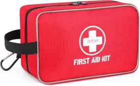 330 Piece First Aid Kit, Premium Waterproof Compact Trauma Medical Kits for Any Emergencies, Ideal for Home, Car, Travel, Camping, Hiking, Truck, Office, Sports (Red)