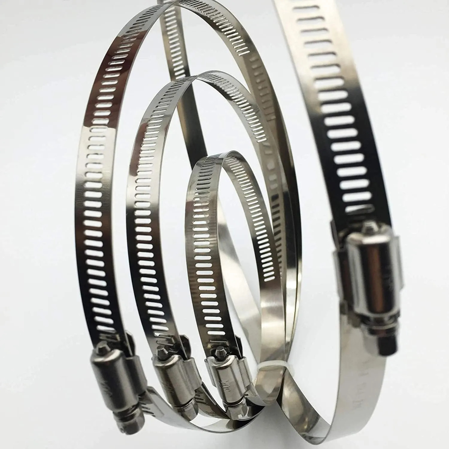 6 Pieces (3" 4 5") Adjustable 304 Stainless Steel Worm Gear Hose Clamps Water Pipe Clamps Assortment Kit Duct Clamps Pipe Clamp worm drive hose clamps (3" 4 5") 