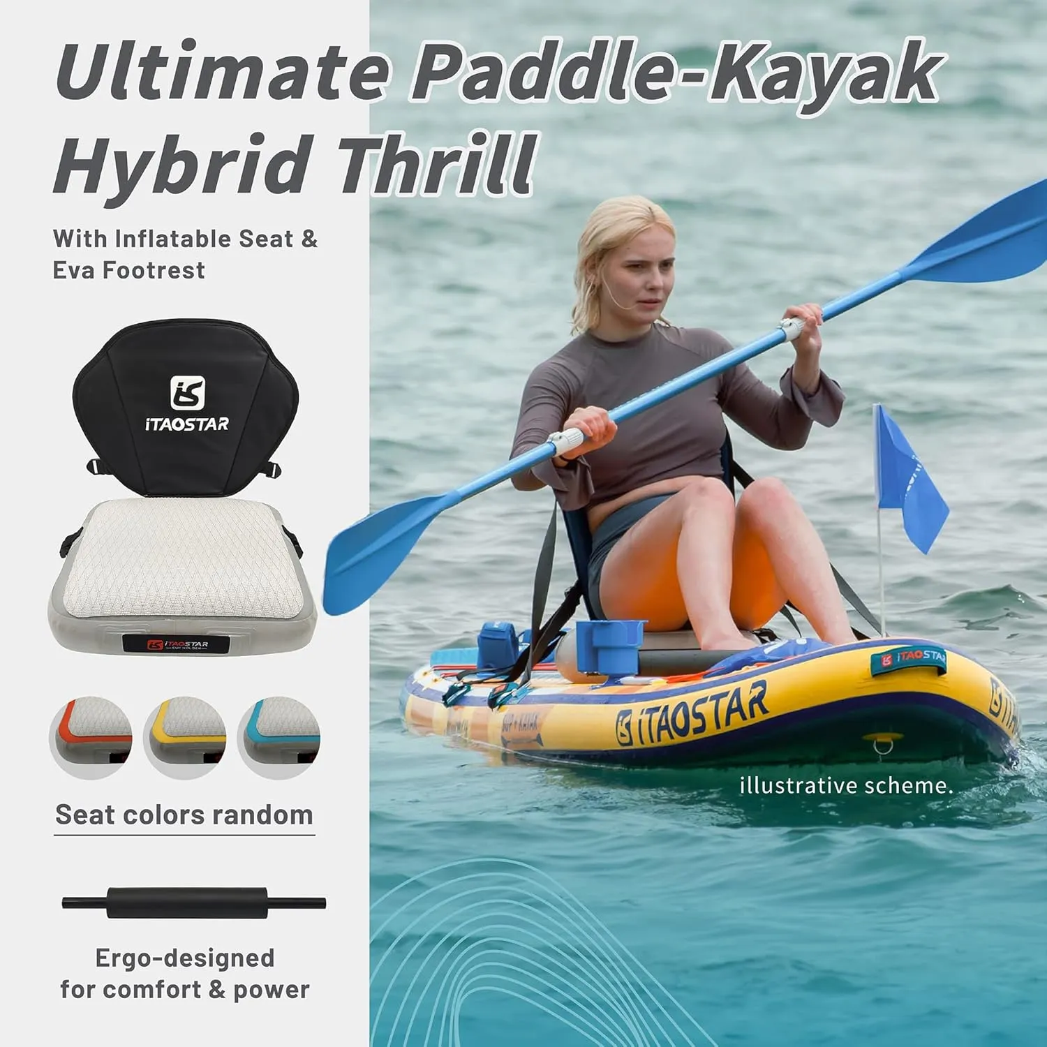 Adventure 1235"/39" Extra Wide Paddle Board with Seat, One-stop Premium SUP Board Accessories, Tailored 5 Fins, Stable Inflatable Stand Up Paddle Boards for Youth/Adults of All Skill Levels