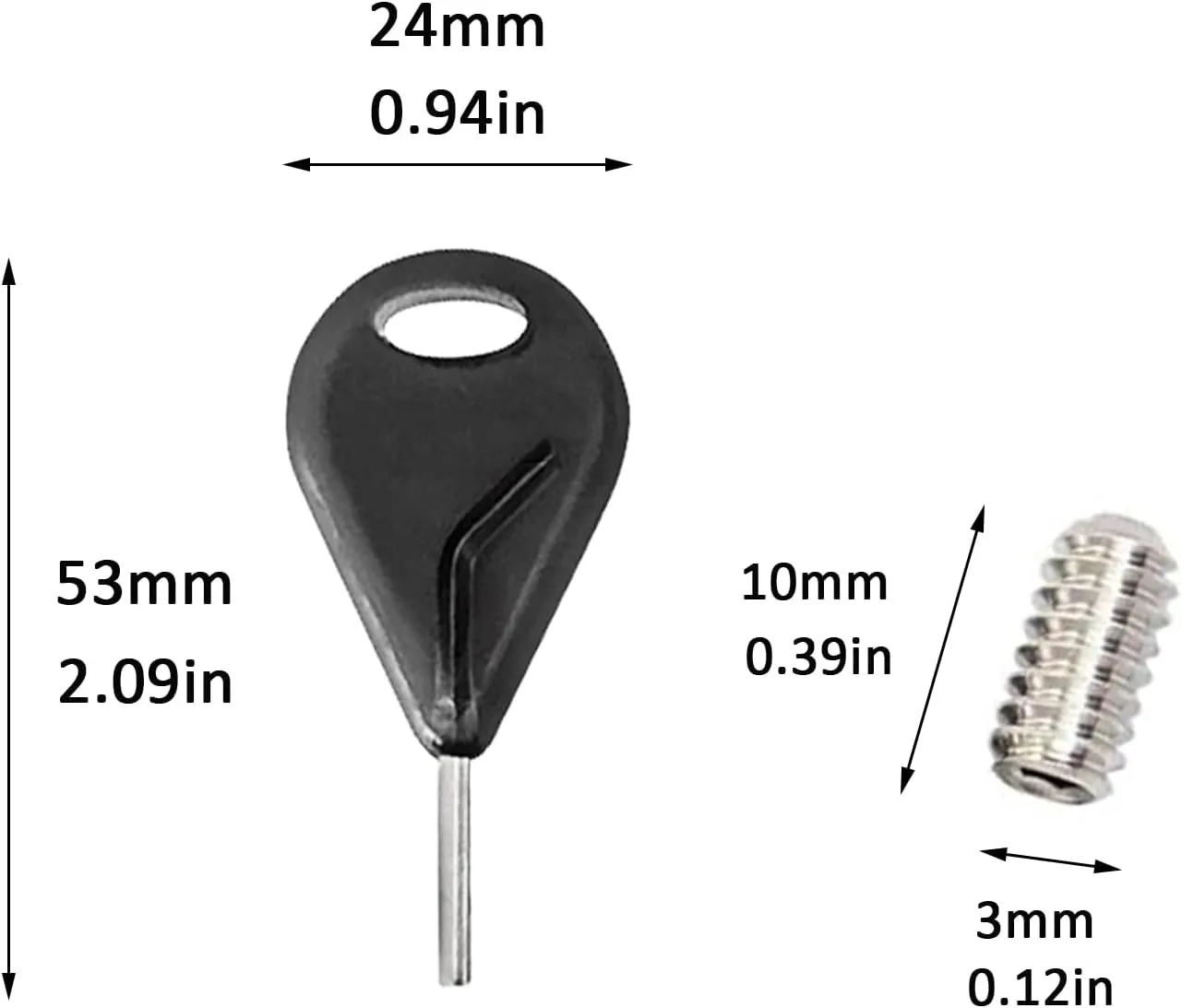 AQUBONA Surf Fin Tool, Surfing Keys Screws for Single tab & Dual tab Fins, for Stand Up Paddle Boards