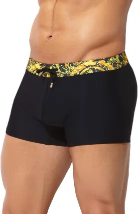 Arjen Kroos Mens Swim Briefs Square Leg Board Short Quick-Dry Swimwear with External Drawstring Stretch Beach Trunks