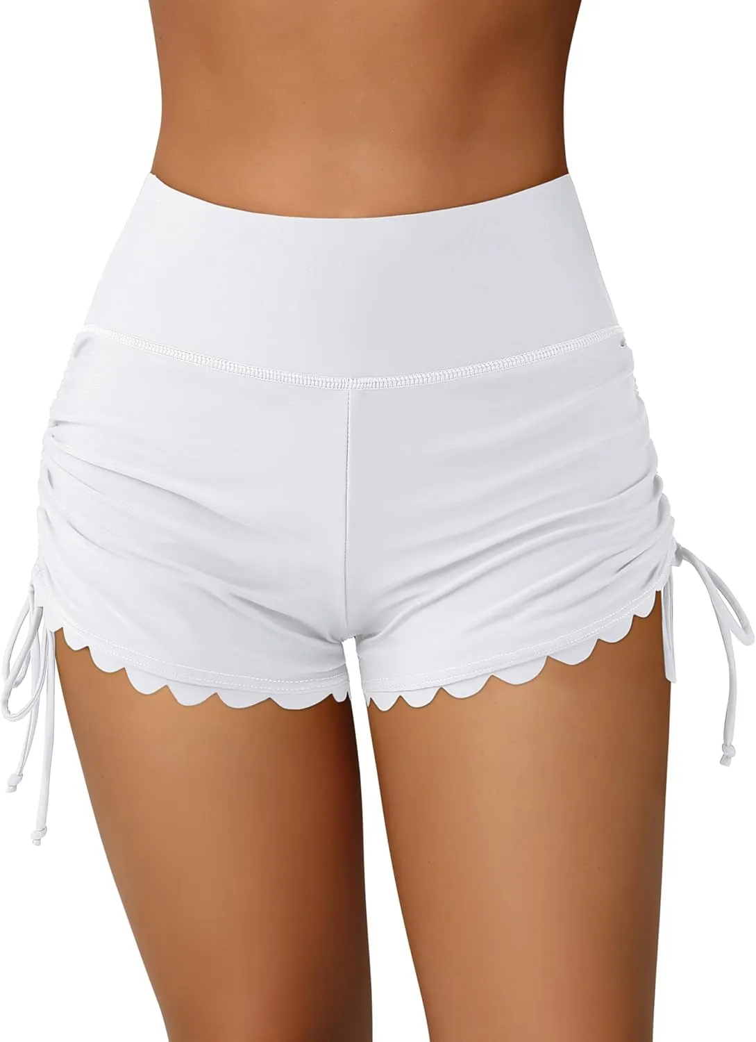ATTRACO Women Swim Shorts High Waisted Swimsuit Shorts Swim Bottom Board Shorts