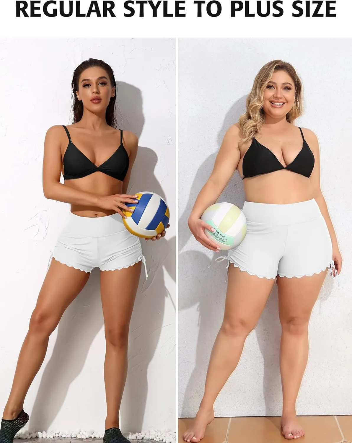 ATTRACO Women Swim Shorts High Waisted Swimsuit Shorts Swim Bottom Board Shorts