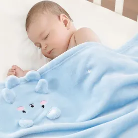 Baby Blanket, Foldable Bear Shape Plush Baby Blanket, Super Soft Warm Breathable Receiving Blankets Newborn Nursery Swaddle Blankets Gifts for Crib Stroller Baby Boys Girls Birthday Baby Shower