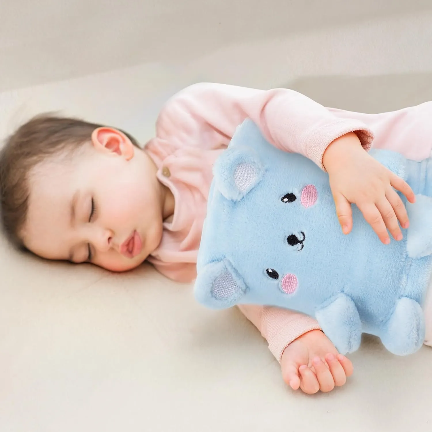 Baby Blanket, Foldable Bear Shape Plush Baby Blanket, Super Soft Warm Breathable Receiving Blankets Newborn Nursery Swaddle Blankets Gifts for Crib Stroller Baby Boys Girls Birthday Baby Shower