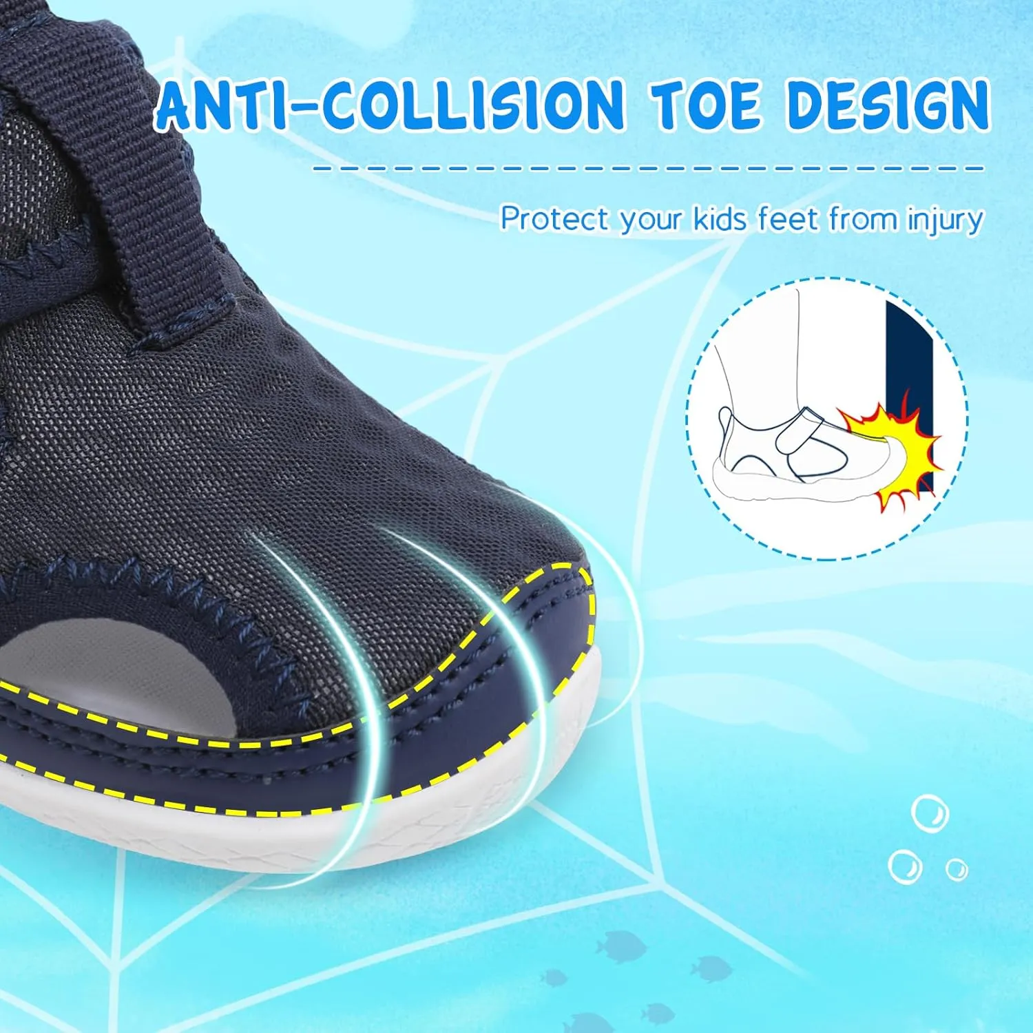 Besroad Toddler Water Shoes Boys Girls Qucik Dry Sport Beach Sandals Non-Slip Barefoot Aqua Socks Swim Shoes