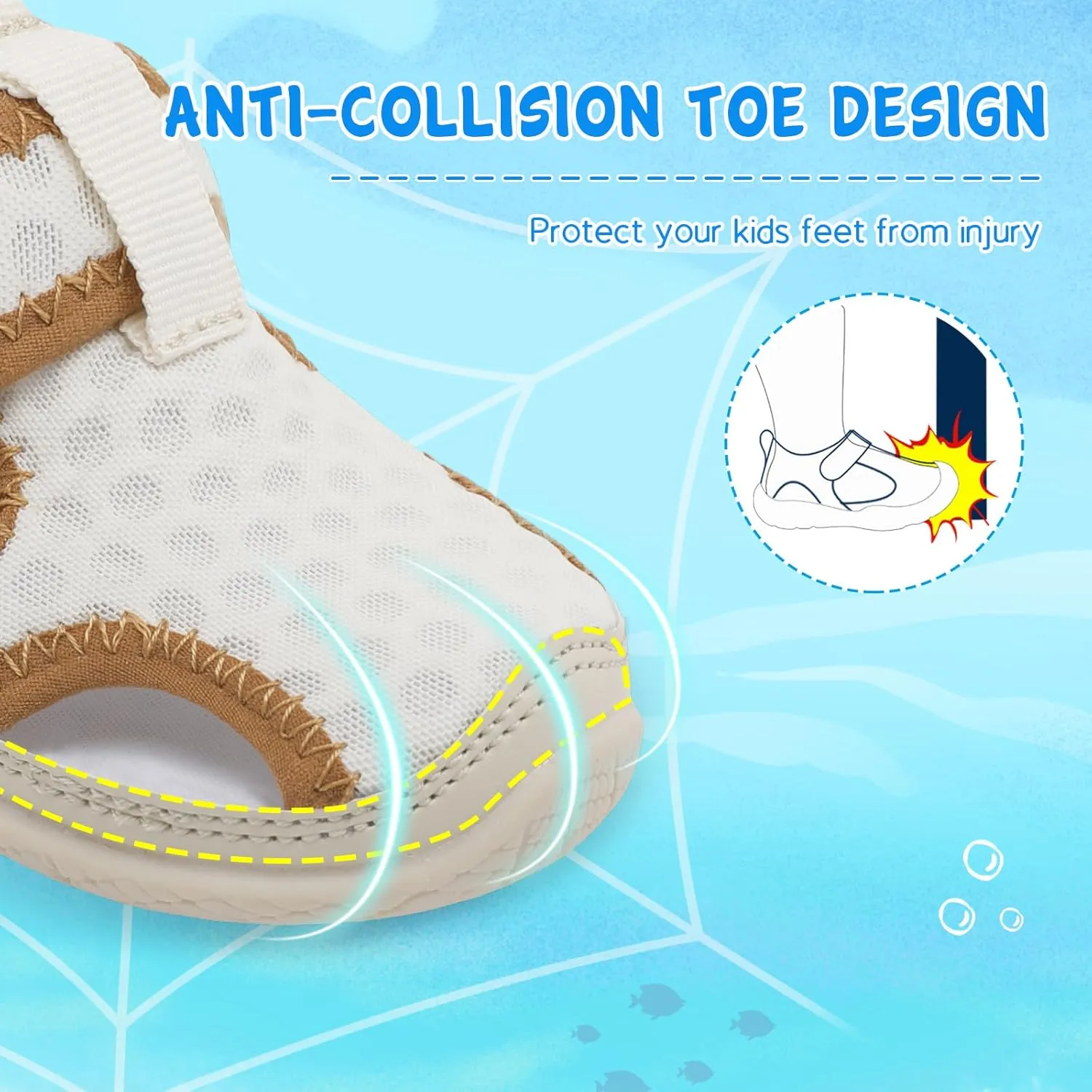 Besroad Toddler Water Shoes Boys Girls Qucik Dry Sport Beach Sandals Non-Slip Barefoot Aqua Socks Swim Shoes
