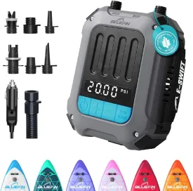 Bluefie Electric Paddle Board Pump | SUP Electric Pump | E-Swift Portable Pump | Auto Shut Off | LCD Display