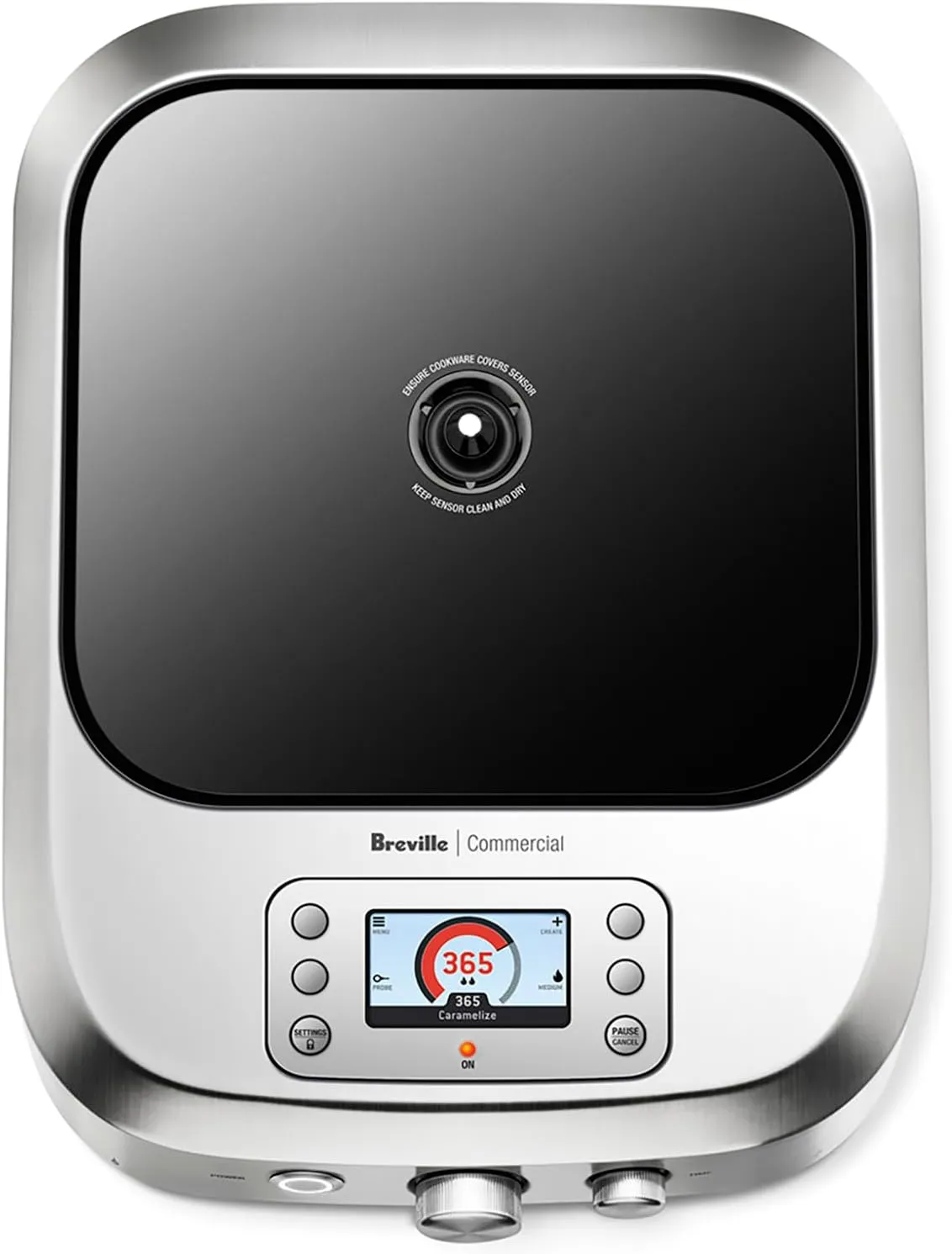 Breville Commercial CMC850BSS Control Freak Precise Temperature Controlled Induction Cooktop, Brushed Stainless Steel