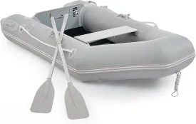 CO-Z 7.5ft Inflatable Dinghy Boat for 2 Adults, 660lb Capacity Heavy-Duty PVC Raft with Aluminum Floor & Oars, Motor Mount, Portable Kayak-Style Tender for Fishing, Rescue, and Water Sports