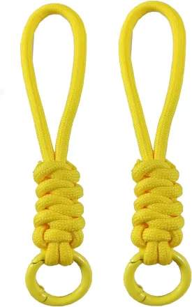 Colorful Braided Paracord Keychain, 12cm Length, Multi-Color Pack with Ring, Decorative Woven Rope Strap