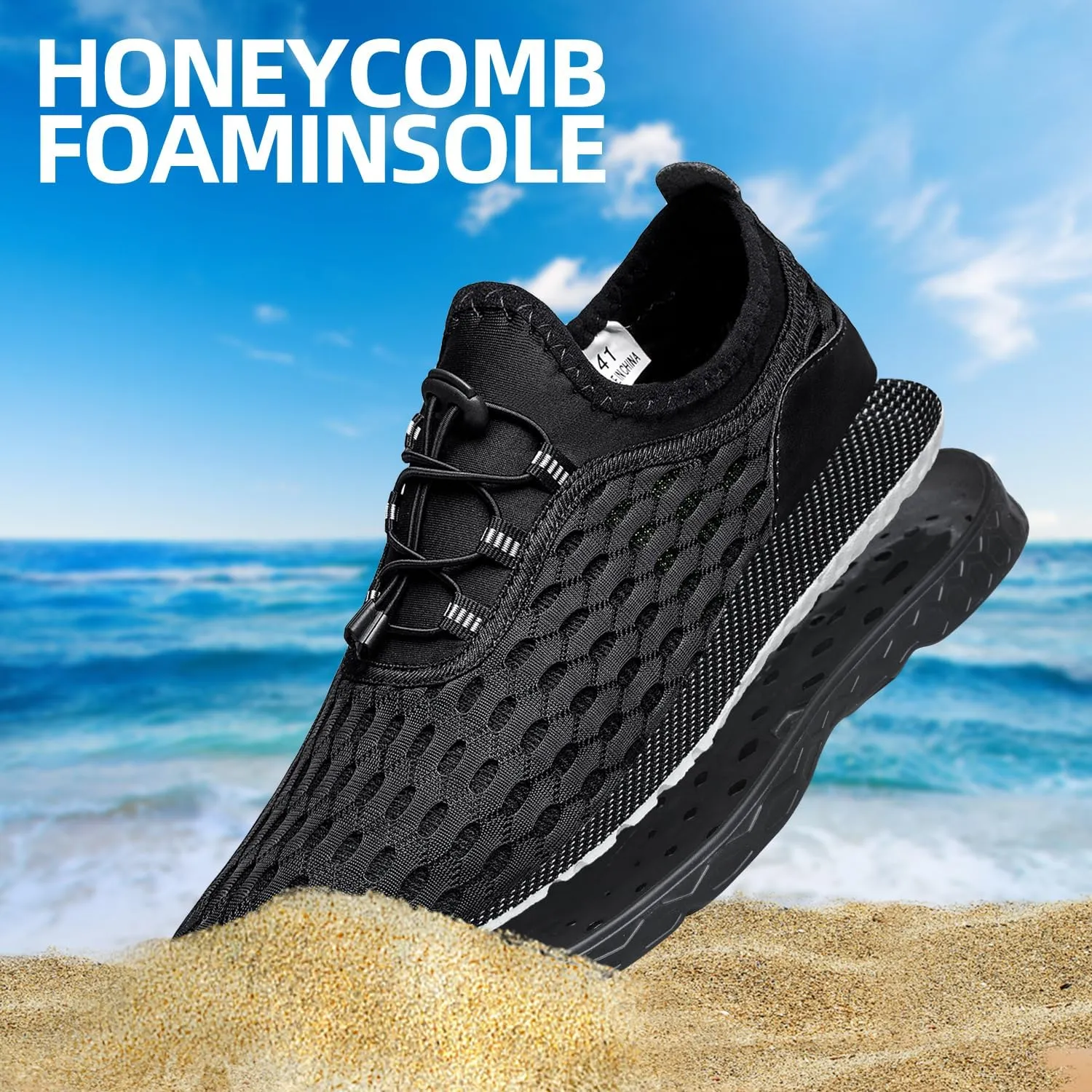 DOUSSPRT Men's Water Shoes Quick Drying Sports Aqua Shoes