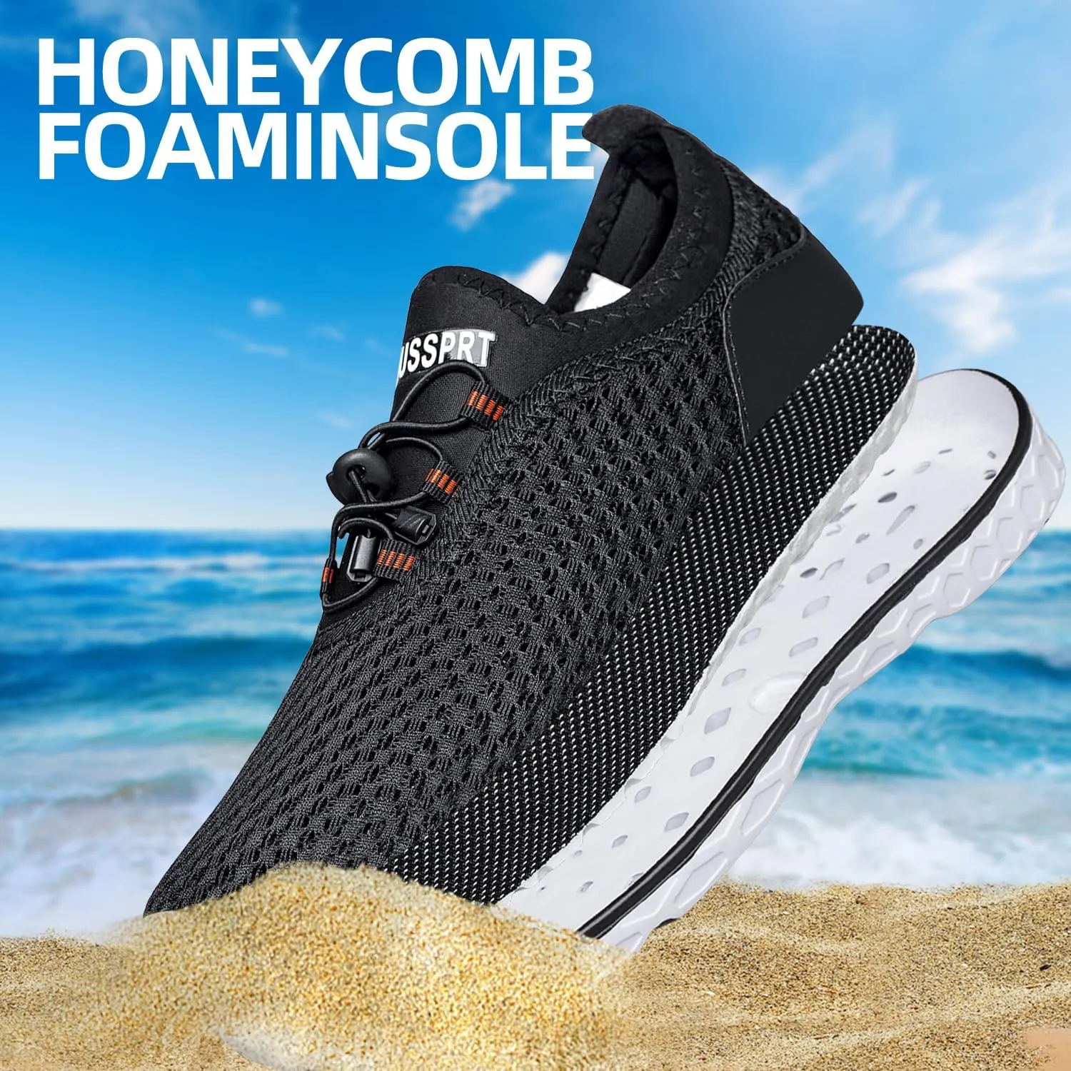 DOUSSPRT Men's Water Shoes Quick Drying Sports Aqua Shoes