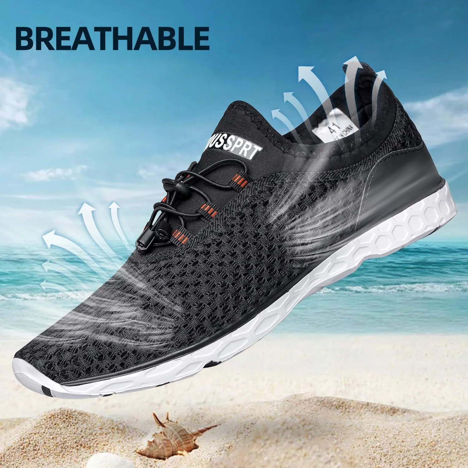 DOUSSPRT Men's Water Shoes Quick Drying Sports Aqua Shoes