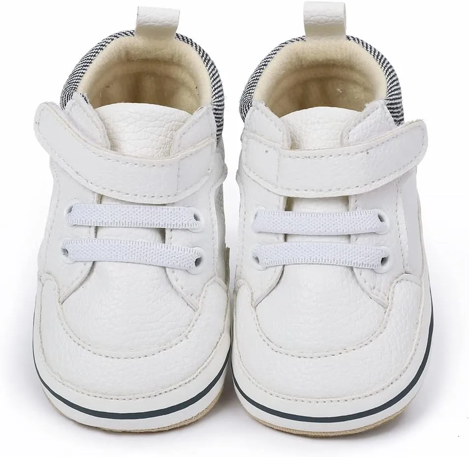E-FAK Baby Shoes Boys Girls Infant Sneakers Non-Slip Rubber Sole Toddler Crib First Walker Shoes