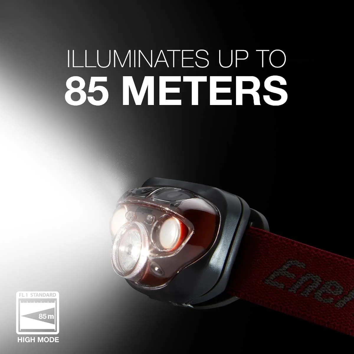 Energizer LED Headlamp, Bright Headlamp for Outdoors, Camping and Mechanic Work Light, Includes Batteries, Pack of 1, Rust Red