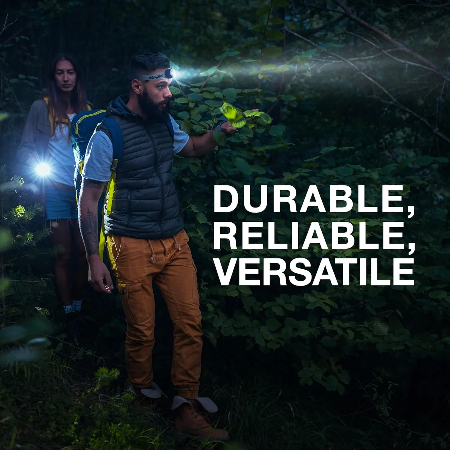 Energizer Vision HD  LED Headlamp, Water Resistant Bright Headlamp with Digital Focus, Camping Gear and Emergency Light, Batteries Included, Pack of 1