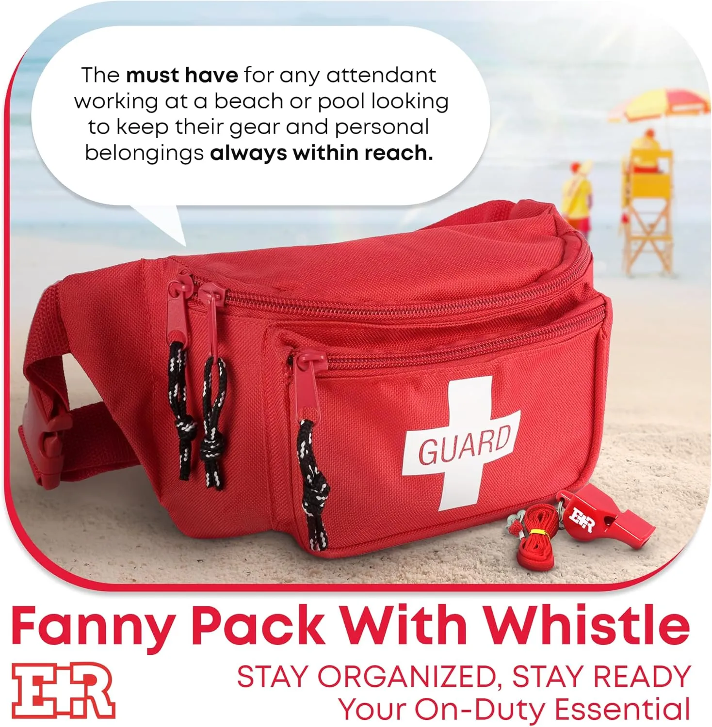 Ever Ready First Aid Fanny Pack/Hip Pack (Fanny Pack With Whistle)
