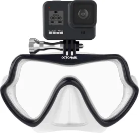 Frameless Scuba Mask w/Mount for all GoPro Hero Cameras for Scuba Diving, Snorkeling, Freediving