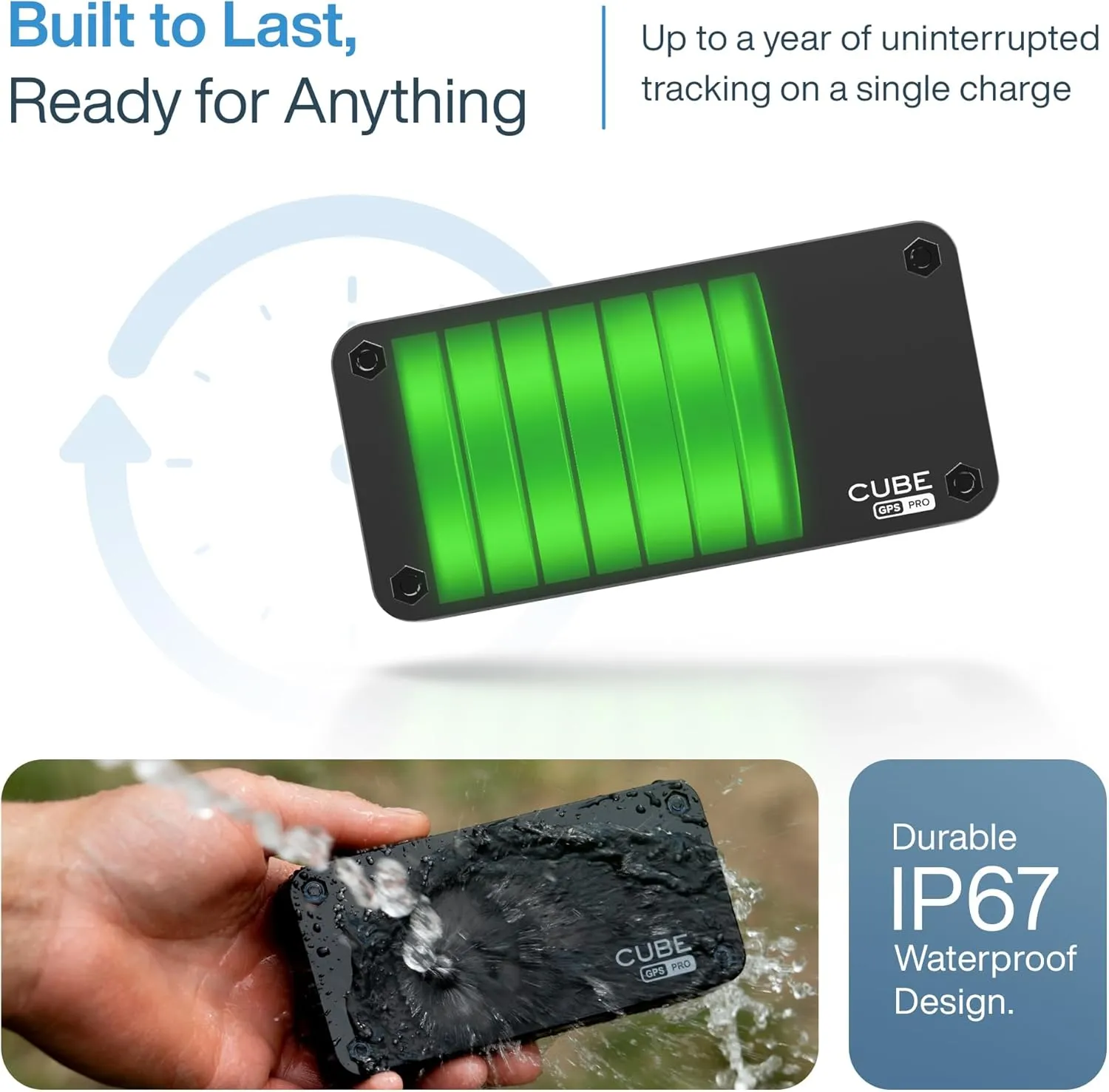 GPS Tracker for Vehicles  Magnetic GPS Car Tracker, Real Time Worldwide Location Geo-Fencing, Hidden Tracking Device for Fleet Assets, Truck, Auto, Trailer, 1 Year Battery, Subscription Required