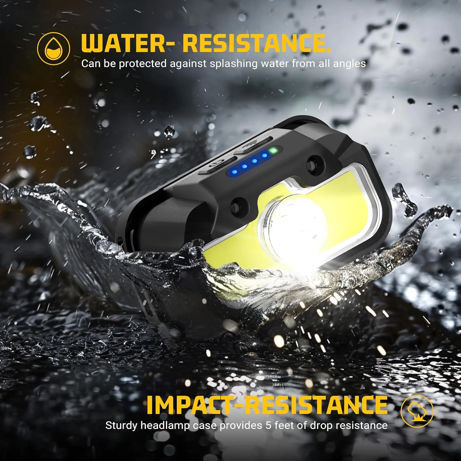 Headlamp Rechargeable, 2 Pack 1300 Lumen Ultra-Light Bright Head Lamp with White Red Green, 14 Modes Adjustable Waterproof Motion Sensor Headlight for Outdoor Camping Running Cycling Hiking