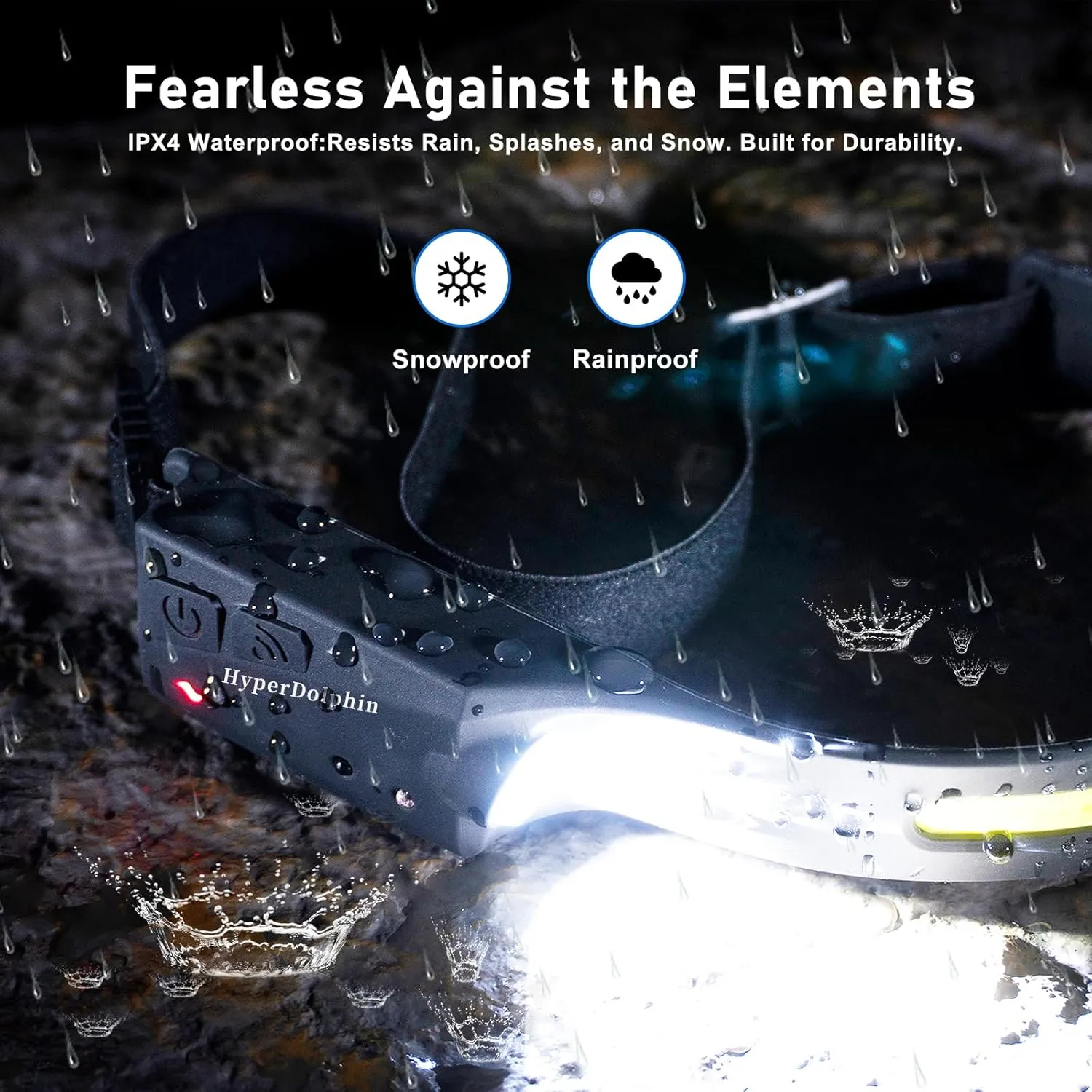 Headlamp Rechargeable, LED Waterproof Headlight for Adults, 230 Headband Light Forehead, USB Head lamp Band, 350 Lumen Super Bright, 5 Modes, Comfortable for Running,Fishing,Hiking