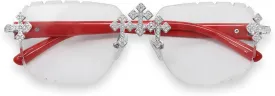 ICE STAR Triple Cross Iced-Out Sunglasses  Frameless Design Shades for Men & Women, Hip-Hop Fashion Eyewear