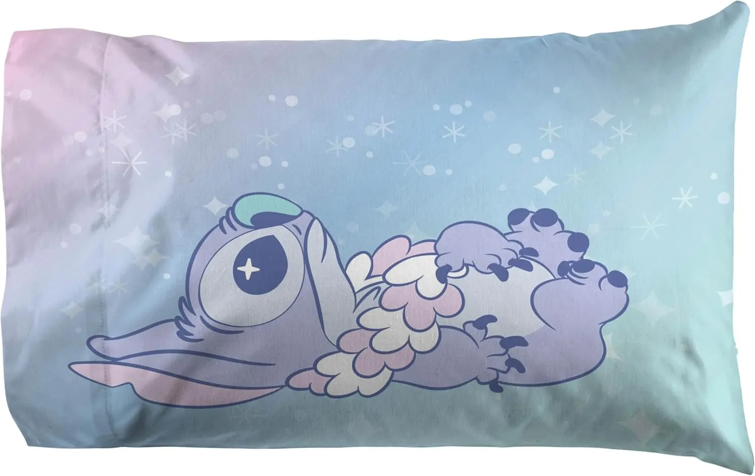 Jay Franco Disney Lilo and Stitch Full Size Sheet Set - Super Soft Kids 4 Piece Floral Bedding Set Features Angel - Microfiber Sheets Includes Reversible Pillow Covers