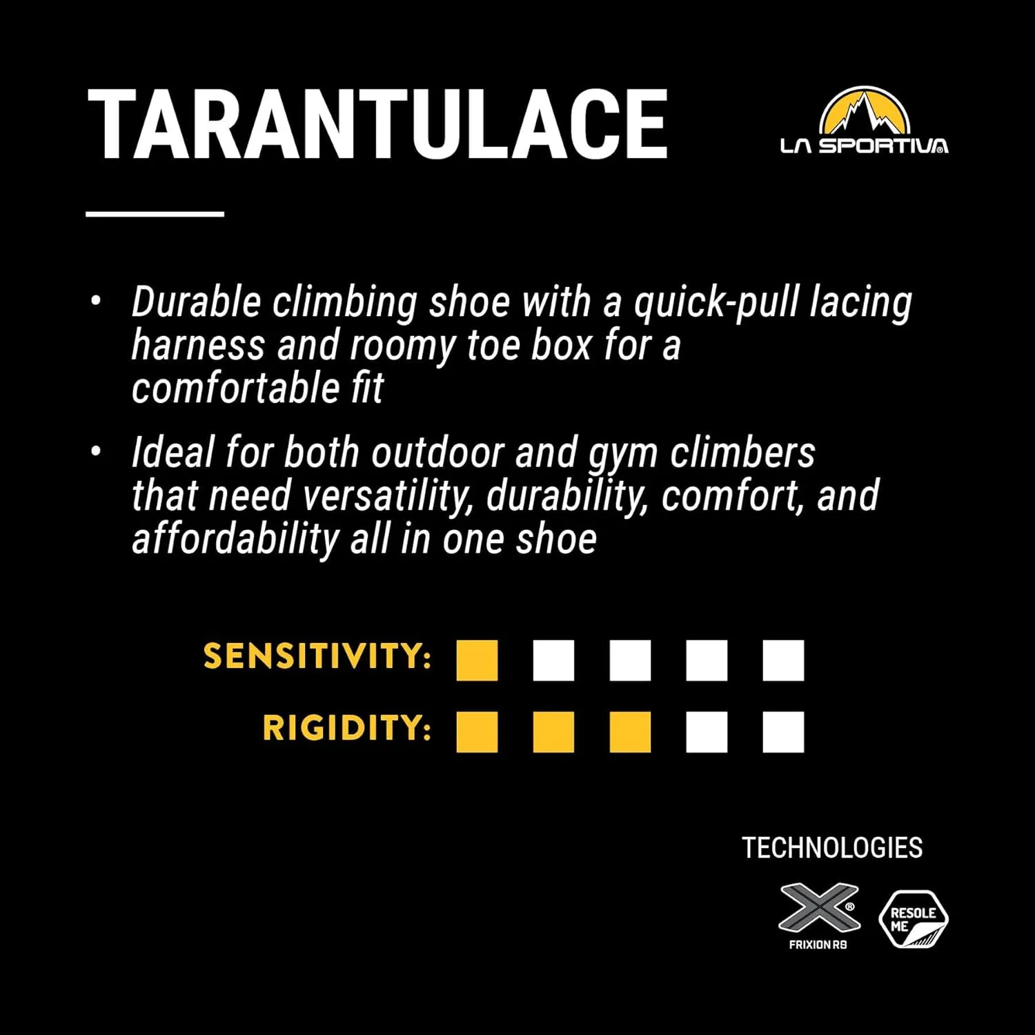 La Sportiva Mens Tarantulace Rock Climbing Shoes