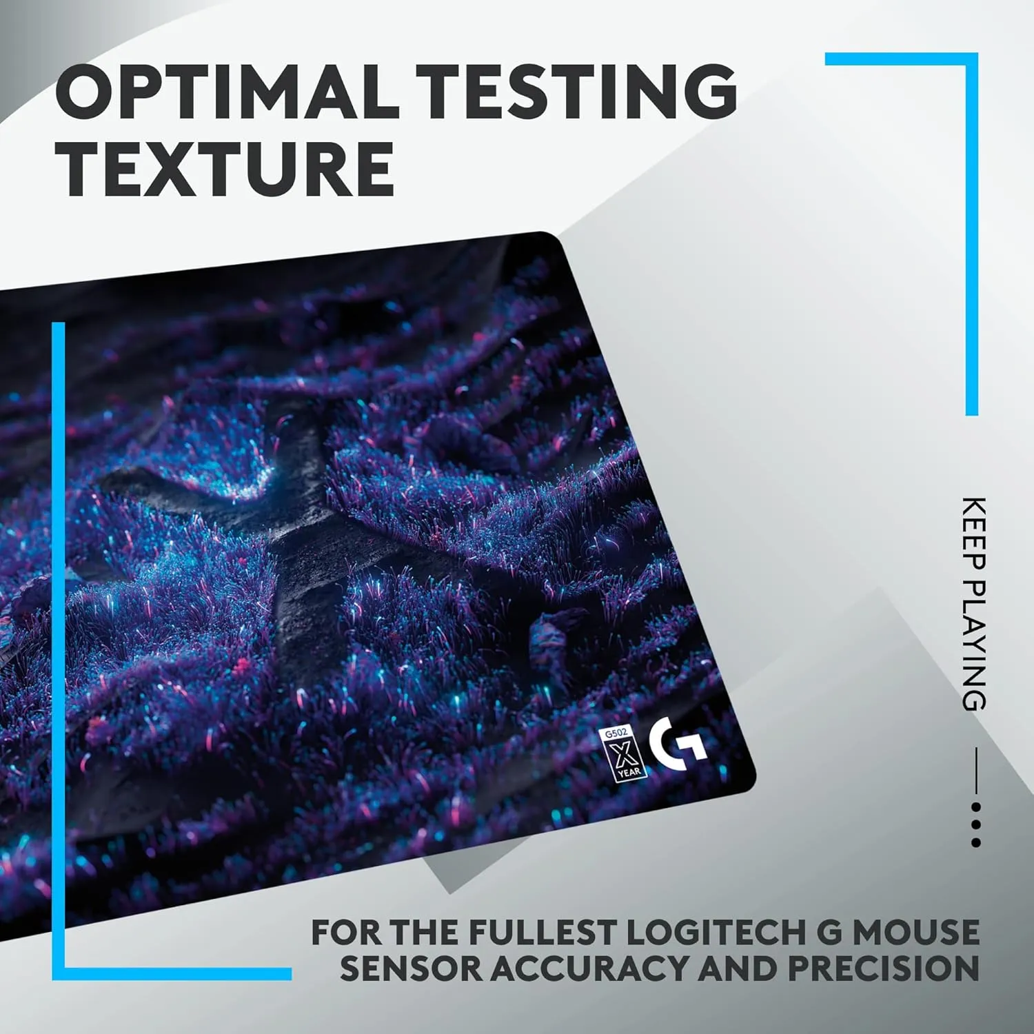 Logitech G640 SE Large Cloth Gaming Mouse Pad, Optimized for Gaming Sensors, Moderate Surface Friction, Non-Slip Mouse Mat - 10th Anniversary