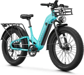 M1 pro Electric Bike, 1800W Peak Motor Electric Bike for Adults, 26'' x 4.0'' Fat Tire Ebike, 48V 17.5Ah Electric Mountain Bike, 36MPH 85 Miles, 7 Speed 110NM with Front Basket, UL Certified