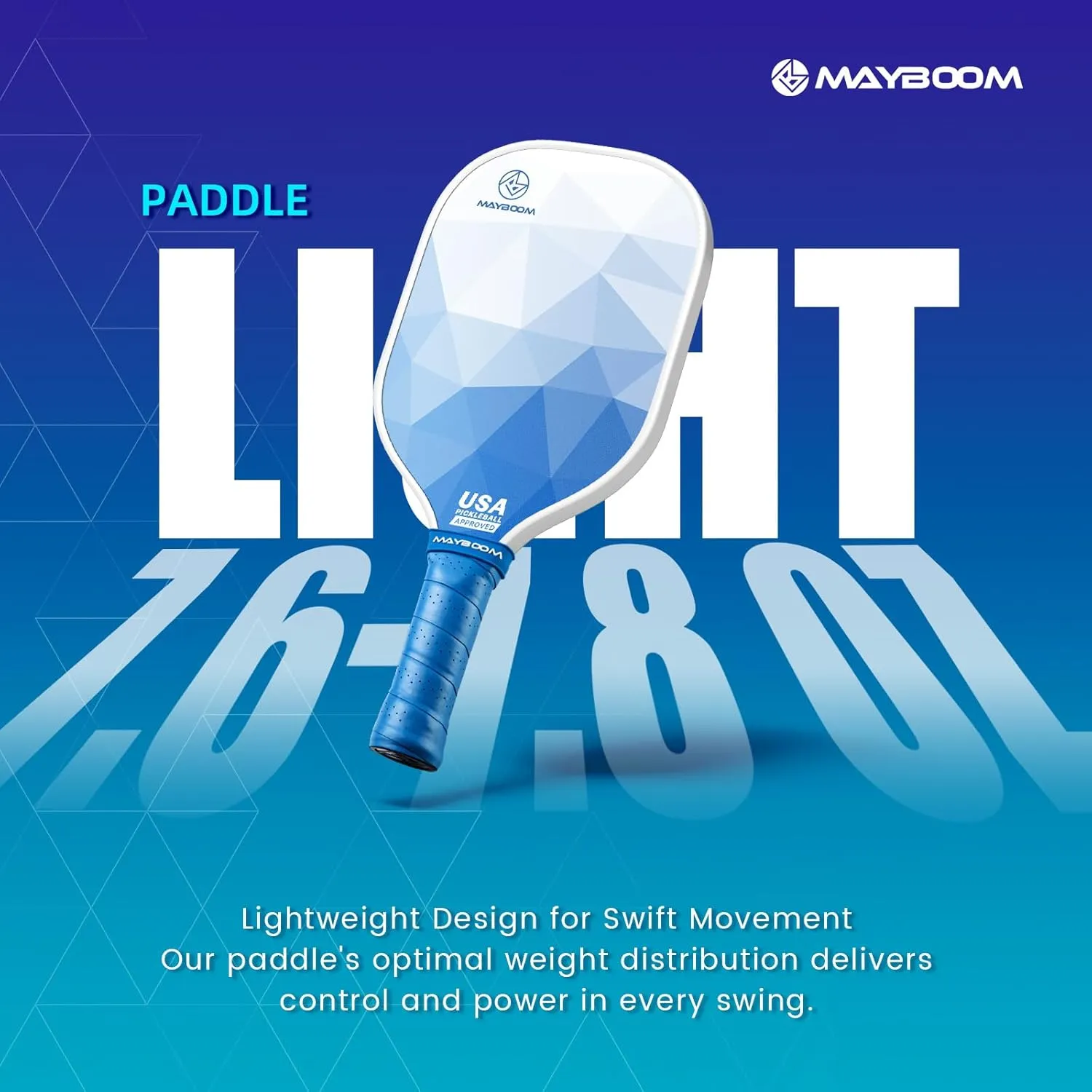 Mayboom Pickleball Paddles Set of 2 or 4, USAPA Approved Pickleball Paddles Set with 4 Pickleball Balls and Pickleball Carry Bag, Fiberglass Pickle Ball Rackets 2 Pack Gifts for Beginners&Pros
