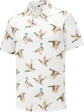 Men's Golf Polo Shirts Funny Golf Shirts for Men Short