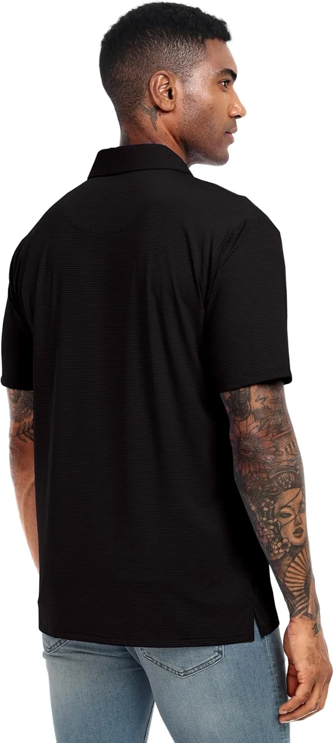 Men's Golf Polo Shirts UPF 50  Short Sleeve Dri Fit Polos Stretch Performance Collared Golf Casual Work Business Wear