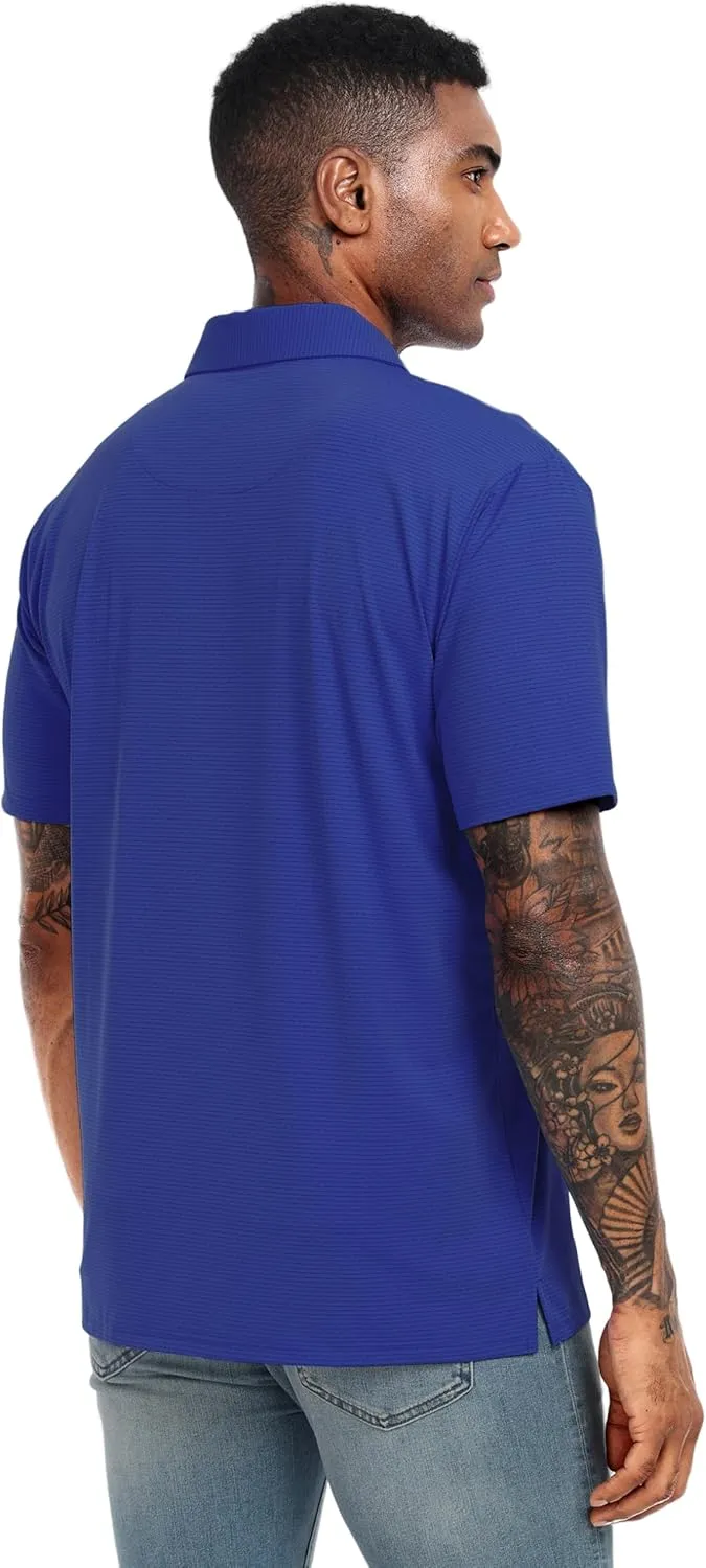 Men's Golf Polo Shirts UPF 50  Short Sleeve Dri Fit Polos Stretch Performance Collared Golf Casual Work Business Wear