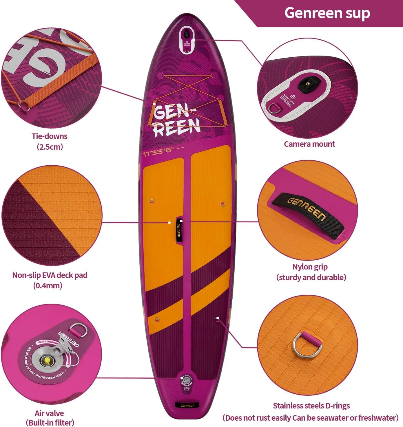 Paddle Board Sup Paddle Boards for Adults Sup Board Stand up Paddle Board Stand up Paddle Board Inflatable Paddleboard Newly Improved Ultra Stable Wide SUP