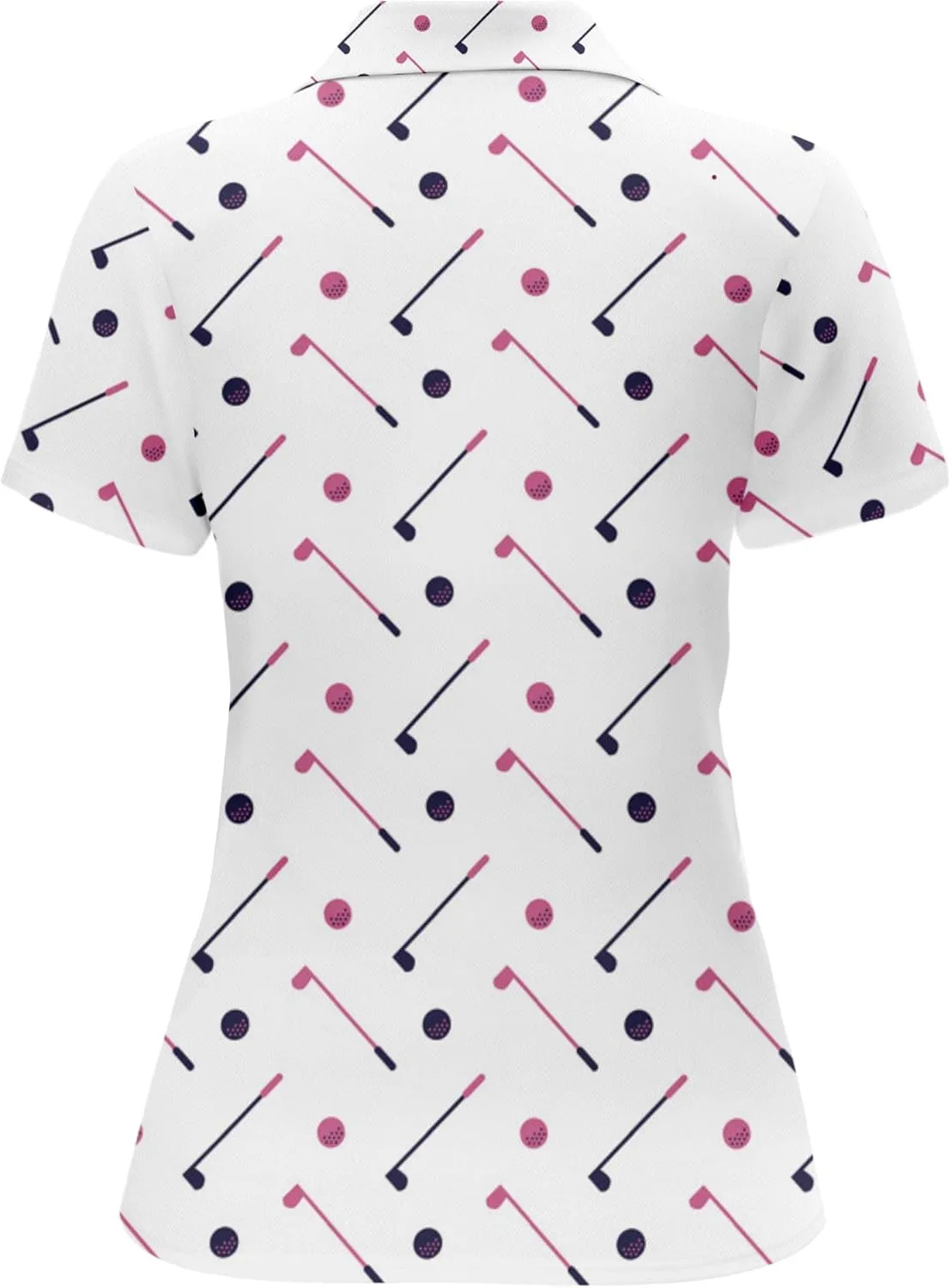 PAGYMO Funny Golf Shirts for Women Print Crazy Pattern Cute Novelty Short Sleeve Moisture Wicking Tennis Polo Shirt