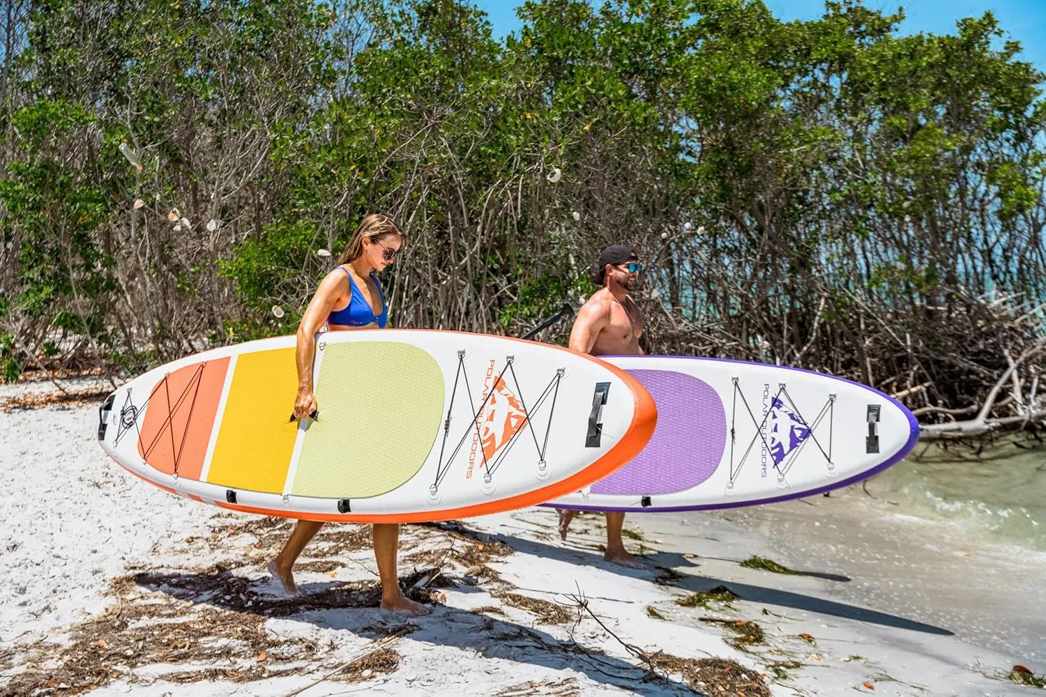 Polar Outdoors by Roc Inflatable Stand Up Paddle Board with Premium SUP Paddle Board Accessories, Wide Stable Design, Non-Slip Comfort Deck for Youth & Adults