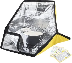 Premium Solar Oven, Portable Outdoor Solar Cooker & Camping Oven, Reinforced & Foldable with Support Rods, Carry Bag & Full Guide on Outdoor Cooking with Beginner Solar Camping Recipes