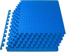 ProsourceFit Puzzle Exercise Mat  in, EVA Interlocking Foam Floor Tiles for Home Gym, Mat for Home Workout Equipment, Floor Padding for Kids, Cream, 24 in x 24 in x  in, 24 Sq Ft - 6 Tiles