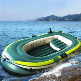 PVC Inflatable Marine Boat, Inflatable Boat, Air Mattress Heavy Duty Dinghy Fishing Boat 3 Person Inflatable Raft, Support Up to 250KG