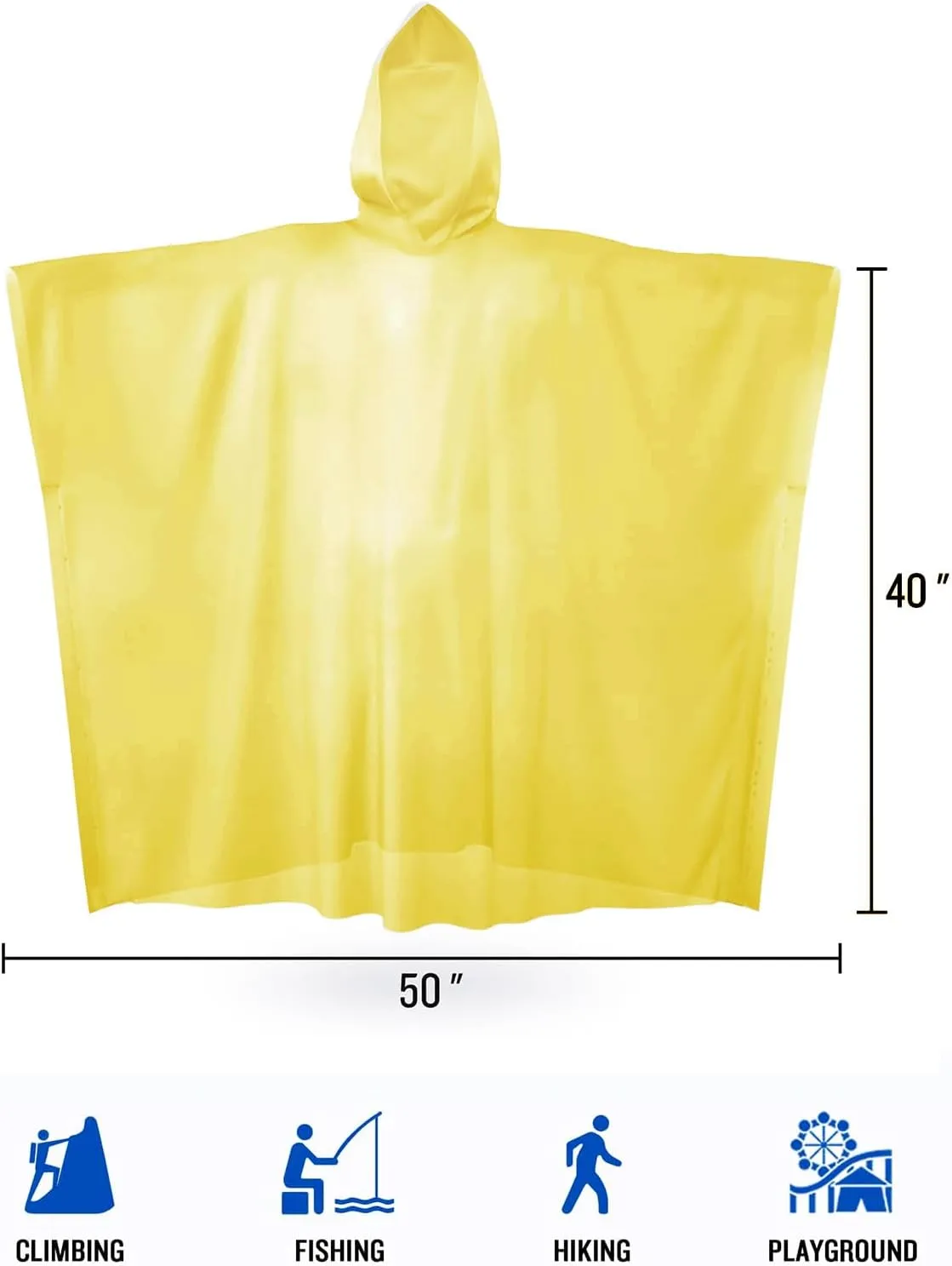 SaphiRose Disposable Rain Ponchos Emergency Clear Poncho