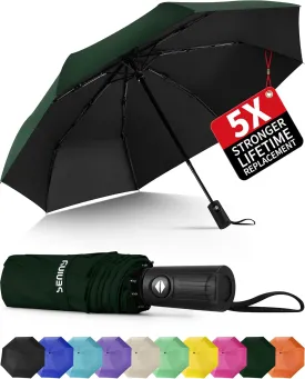 Seniny Windproof Travel Umbrella, Automatic Umbrellas for Rain, Portable & Compact Umbrellas for Backpack, Strong UV for Protection, Folding Small Sun Umbrella for Car, Walking