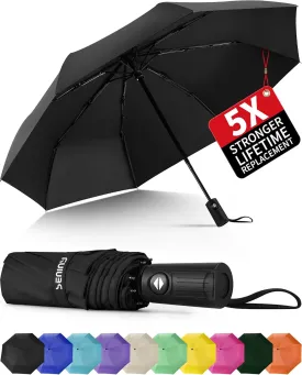 Seniny Windproof Travel Umbrella, Automatic Umbrellas for Rain, Portable & Compact Umbrellas for Backpack, Strong UV for Protection, Folding Small Sun Umbrella for Car, Walking