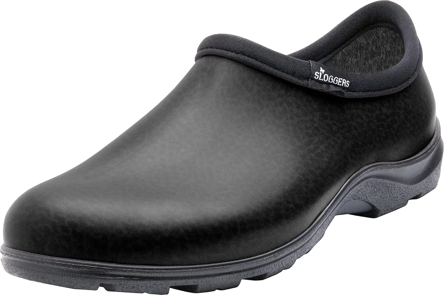 Sloggers Original Waterproof Work Shoe for Men  Outdoor Slip-On Rain and Durable Garden Footwear Made in The USA with Premium Comfort Support Insole, Leather Print Black - Size 10