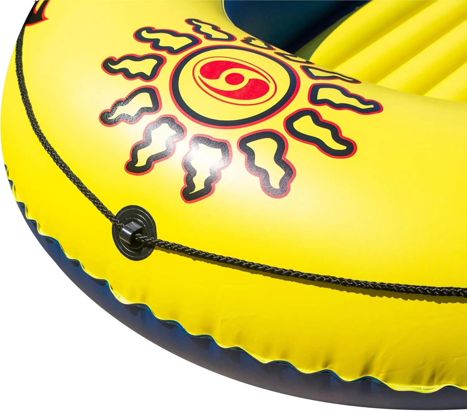 Solstice by Swimline SunSkiff 2-Person Boat, Yellow, Blue, Black, One Size (29250)