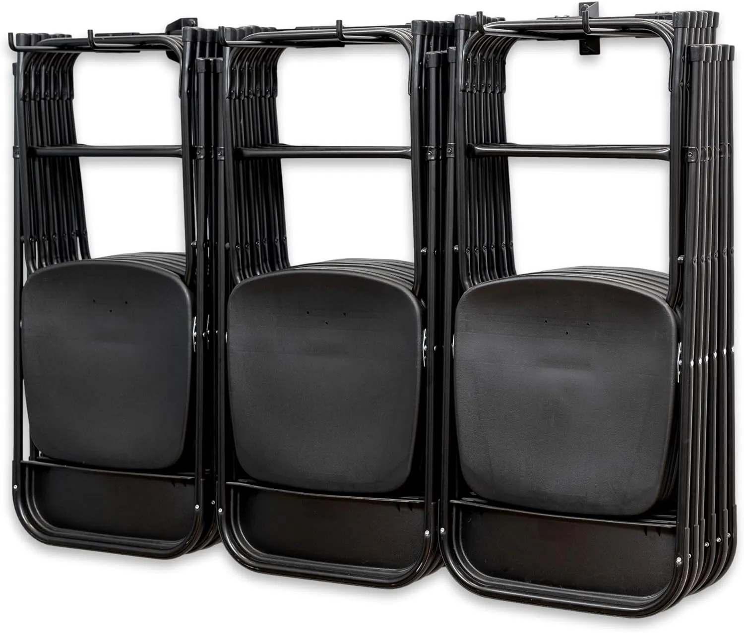 StoreYourBoard Chair Storage Rack Triple  Heavy Duty Folding Chair Rack for Home & Garage Organization, Holds 300 lbs, Chair Hangers for Folding, Patio, Beach & Camping Chairs