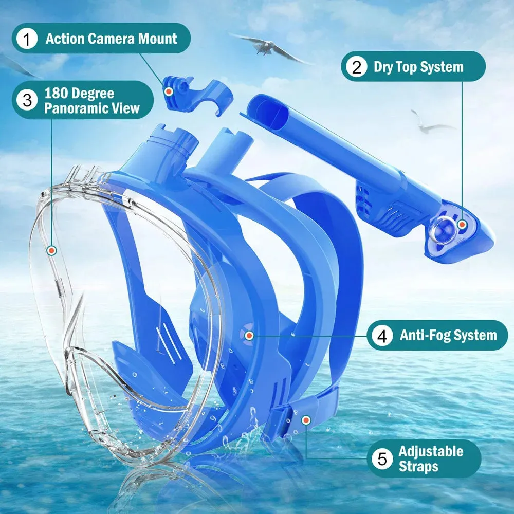Underwater Scuba Anti-Fog Full Face Diving Mask