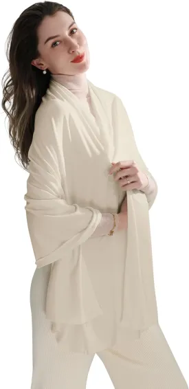 VENVSBEE Shawl Wraps for Women, Travel Scarf Soft Blanket Wrap Pashmina Travel Accessory for Airplane Includes Gift Box